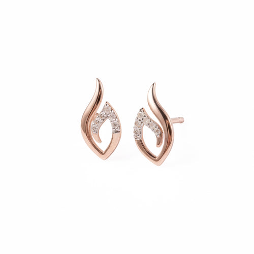 Load image 1 in gallery view. Wishbone Frame Diamond Earrings