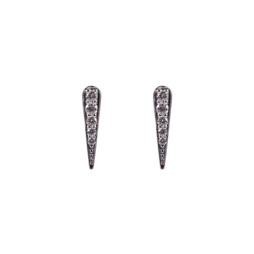 Load image 1 in gallery view. Tapered Spike Diamond Earrings
