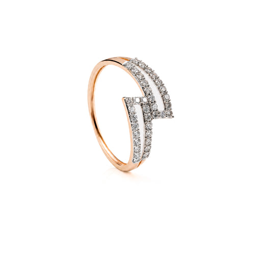 Load image 1 in gallery view. Semi Classic Natural Diamond Ring