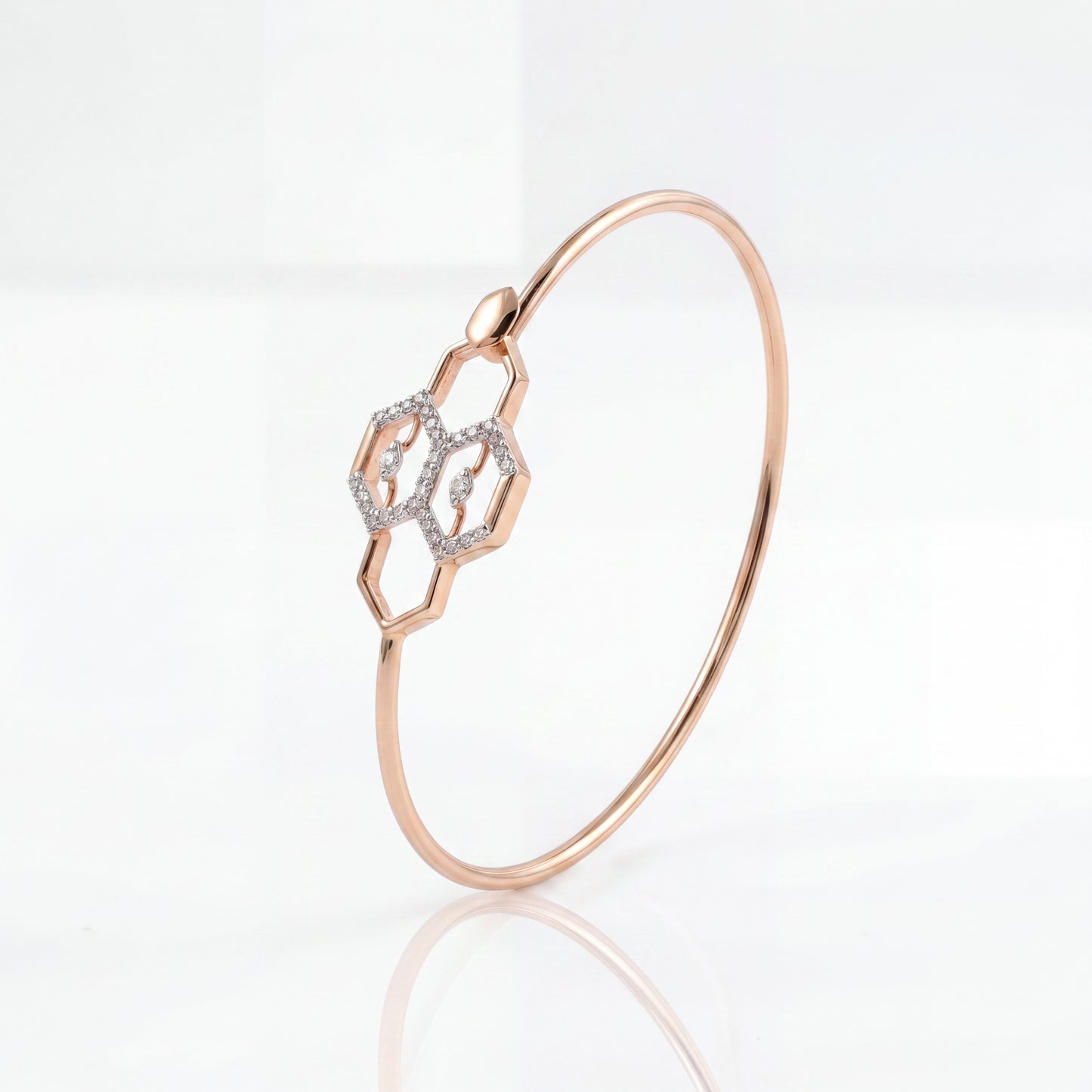 Honeycomb Diamond Bangle