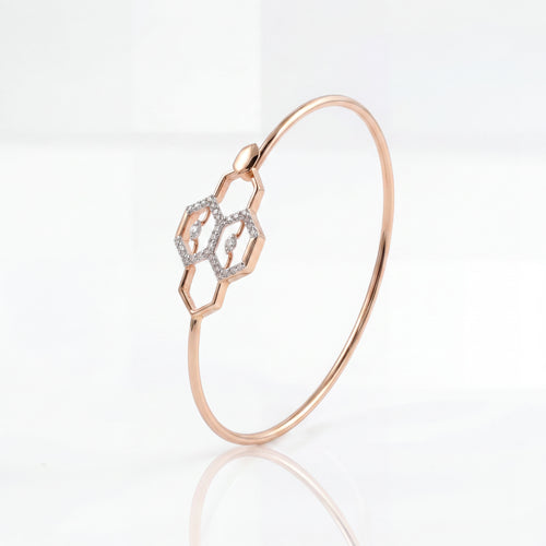 Load image 1 in gallery view. Honeycomb Diamond Bangle