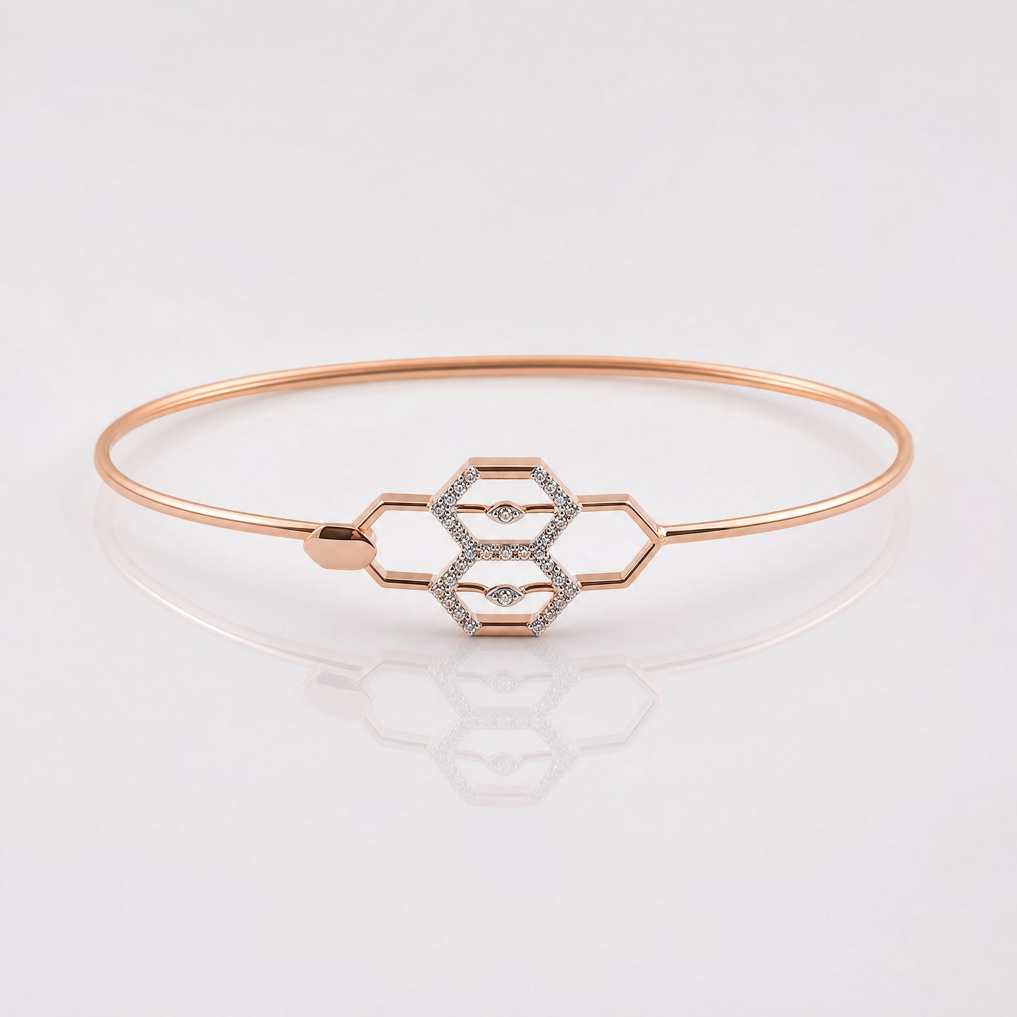 Honeycomb Diamond Bangle