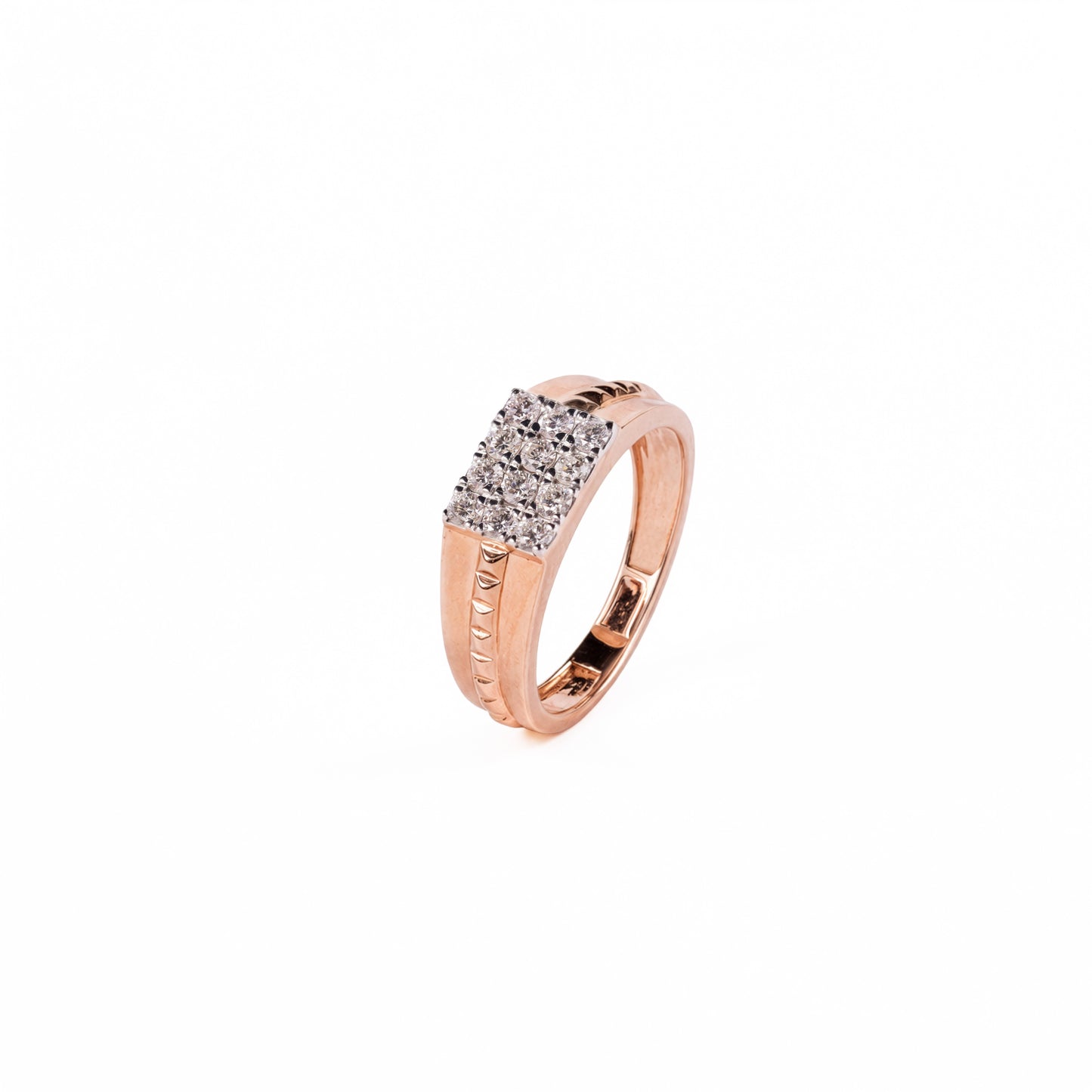 Pavé Cluster Natural Diamond Ring