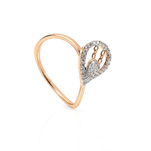Load image 1 in gallery view. Fancy Pear Cluster Natural Diamond Ring