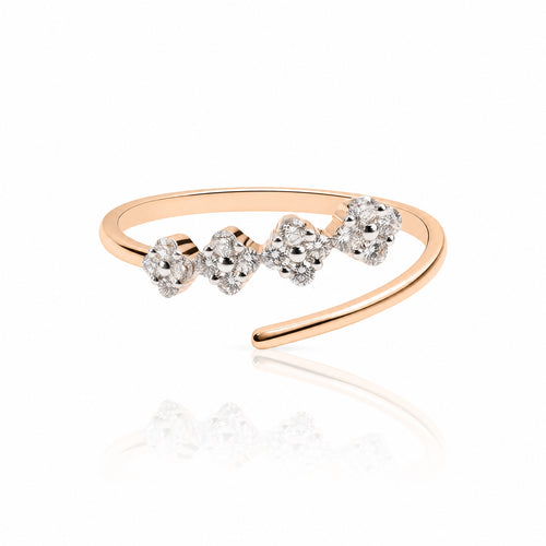 Load image 1 in gallery view. Flora Fancy Shaped Natural Diamond Ring