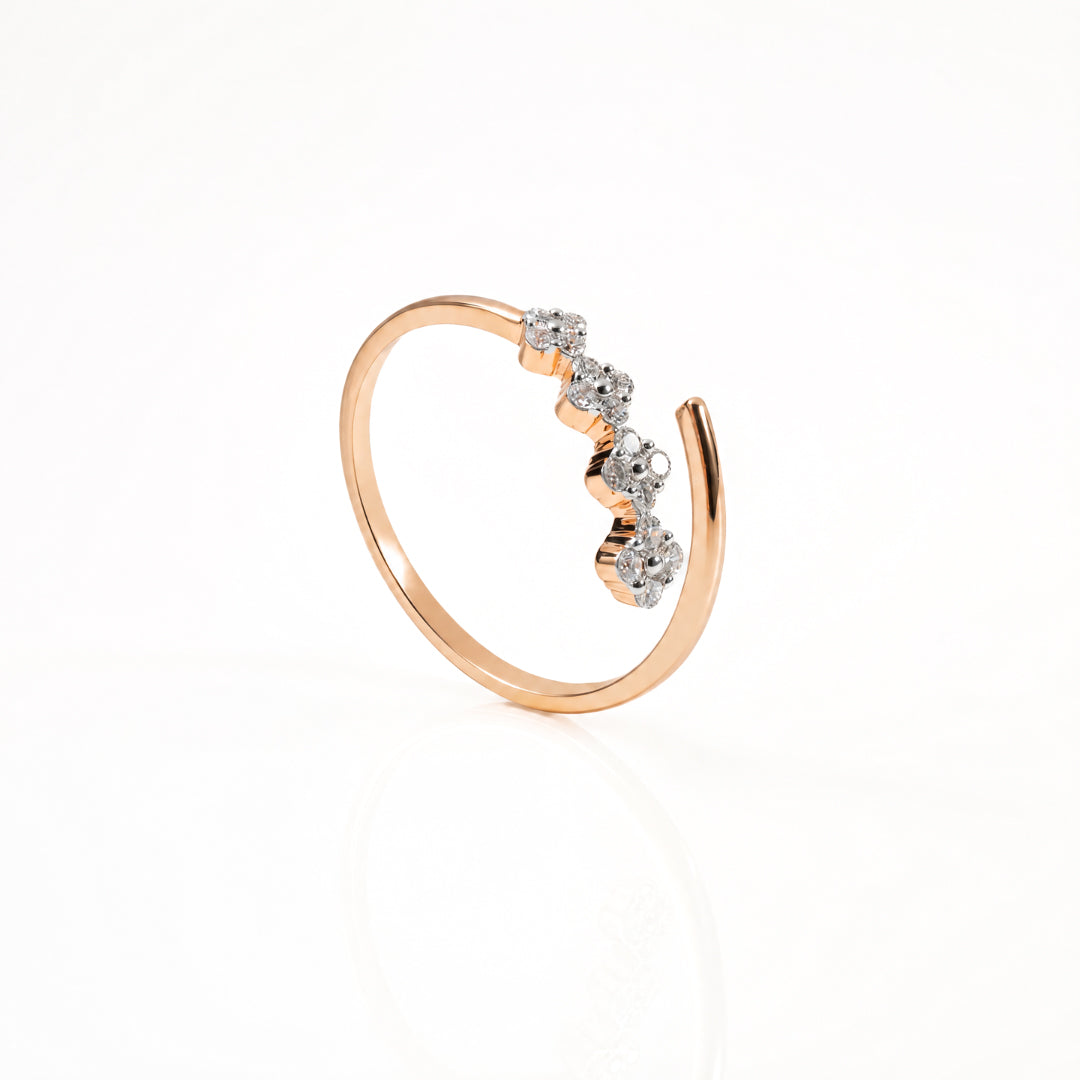 Flora Fancy Shaped Natural Diamond Ring
