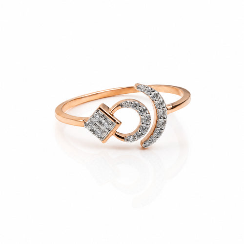 Load image 1 in gallery view. Dainty ring inspired by celestial body