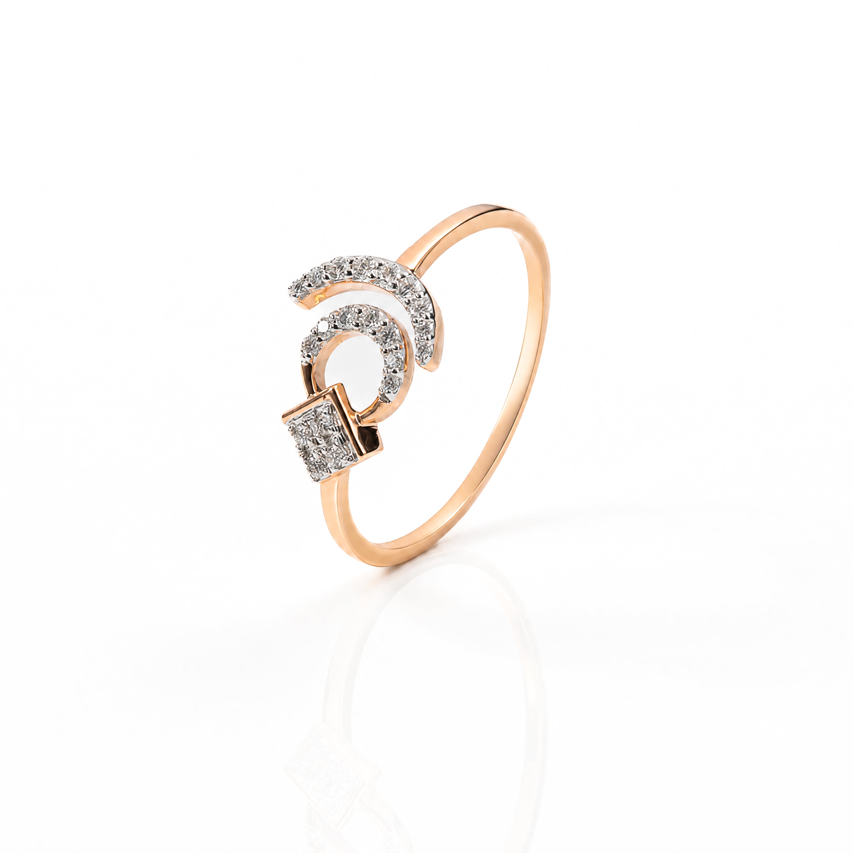 Dainty ring inspired by celestial body