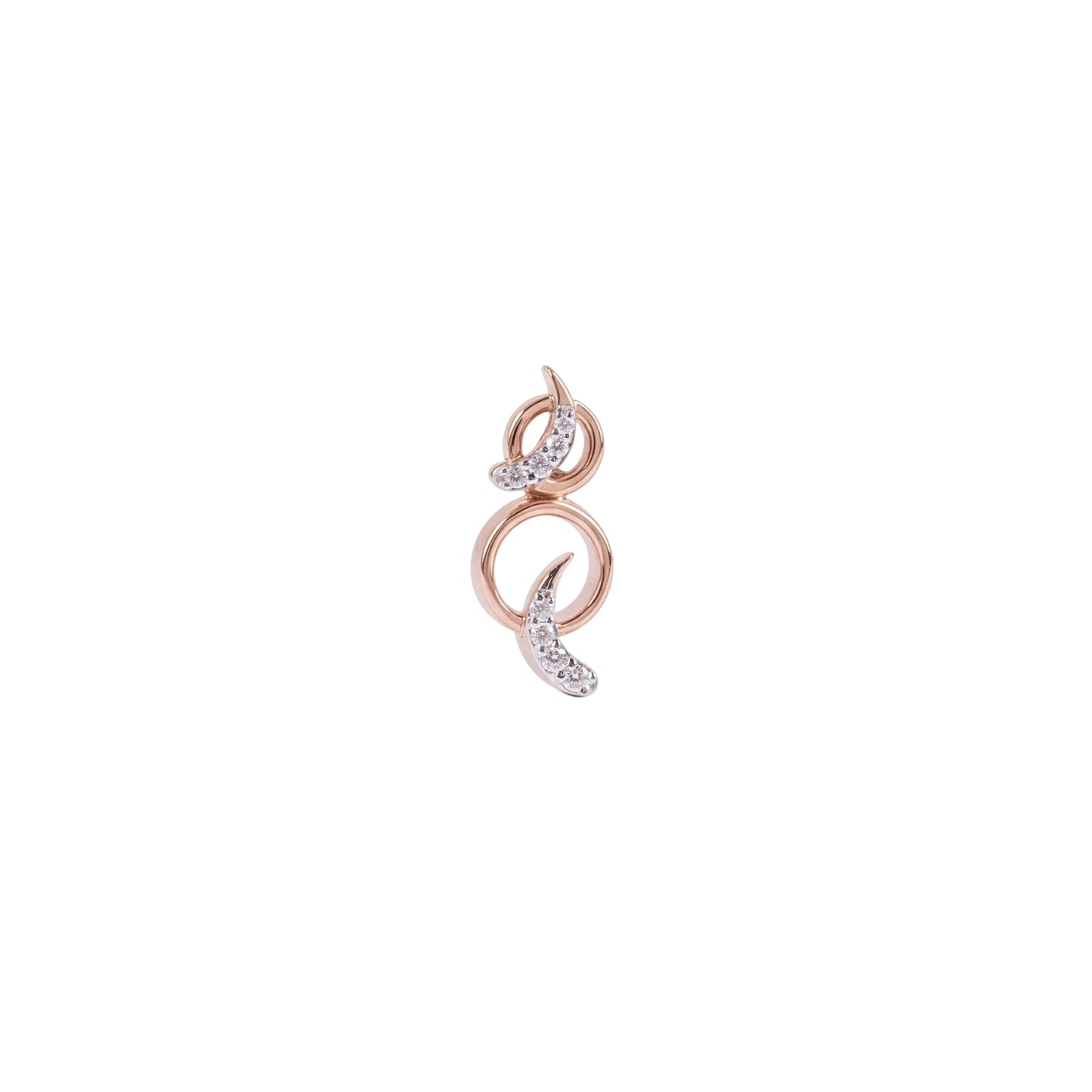 Interlocking Curve Diamond Earrings