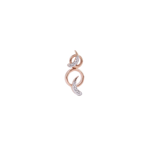 Load image 1 in gallery view. Interlocking Curve Diamond Earrings
