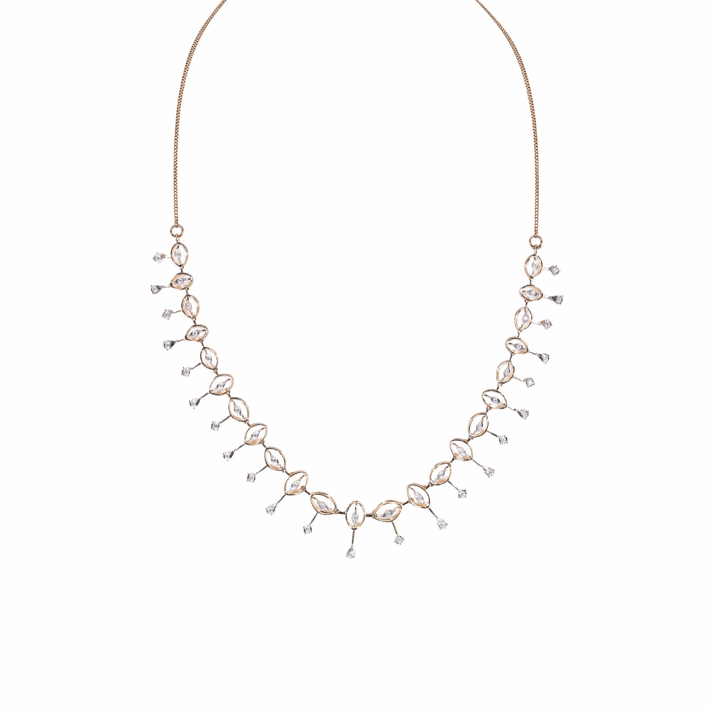 Diamond Drop Collar Necklace