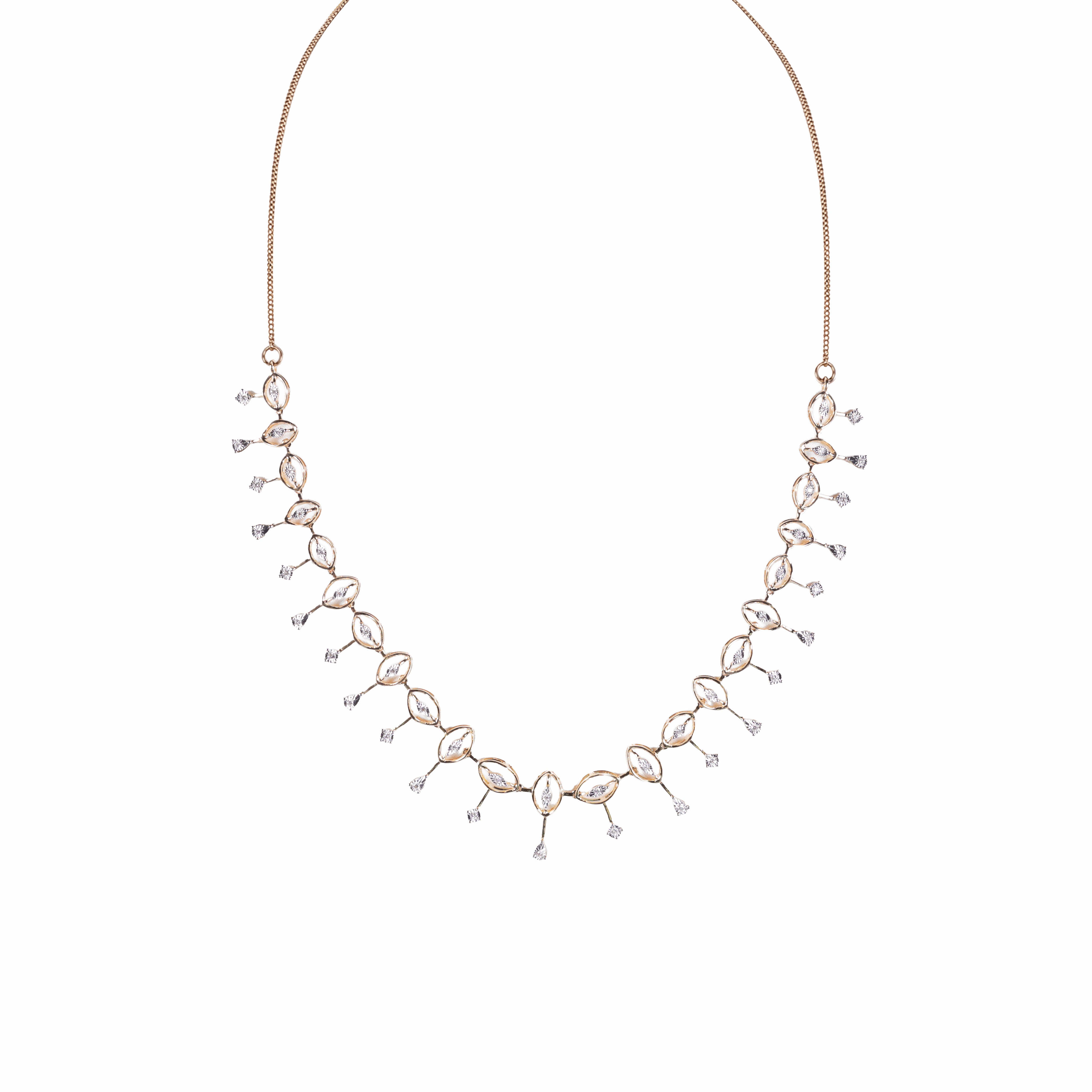 Diamond Drop Collar Necklace