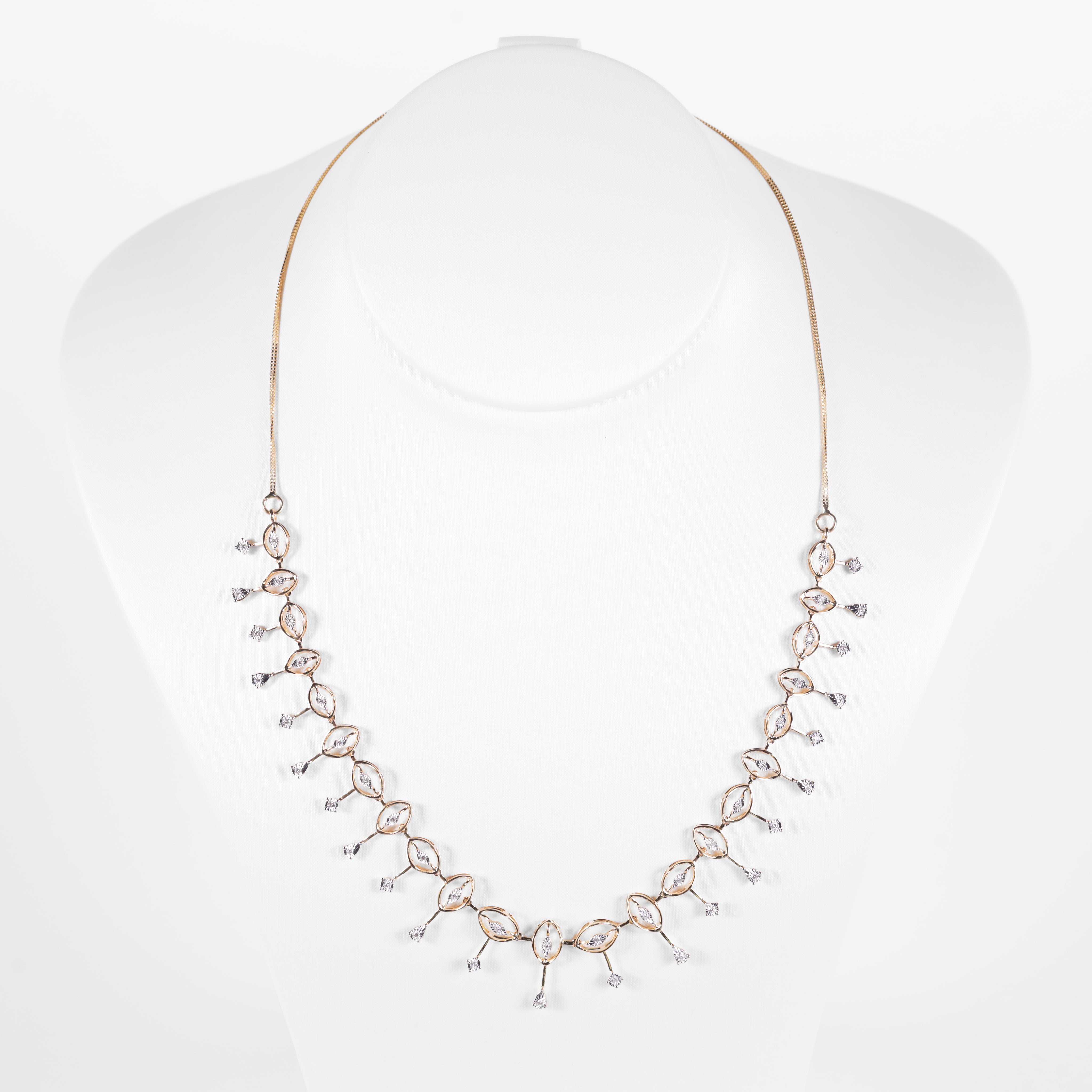 Diamond Drop Collar Necklace