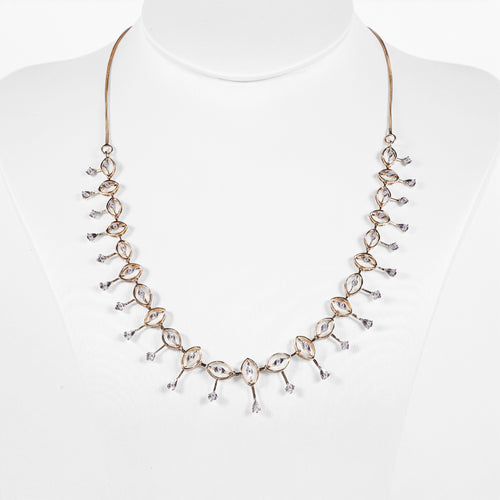 Load image 1 in gallery view. Diamond Drop Collar Necklace