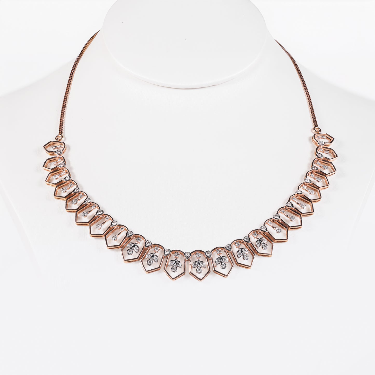 Pear Cluster Collar Necklace