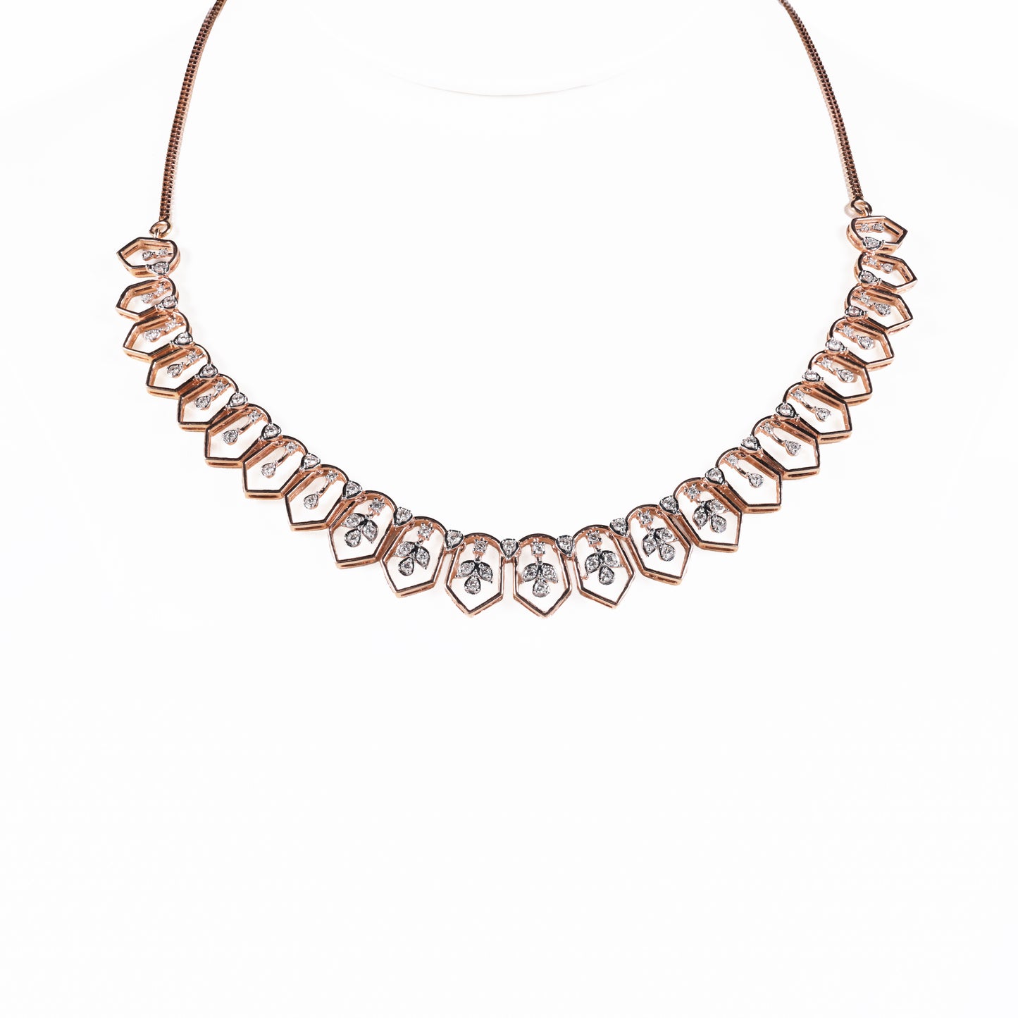 Pear Cluster Collar Necklace