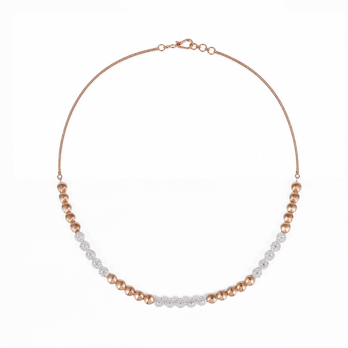 Beaded Pave Transition Necklace