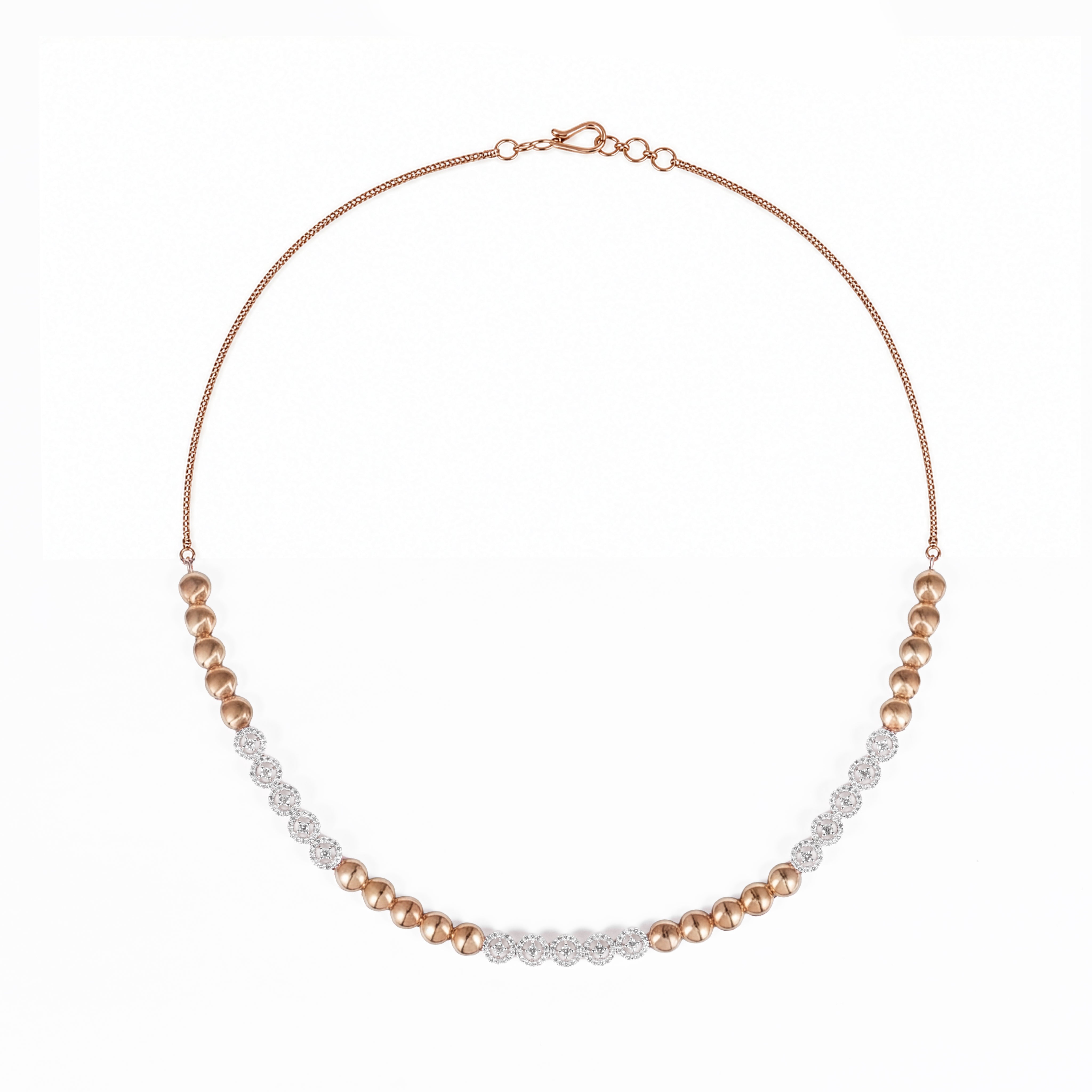 Beaded Pave Transition Necklace