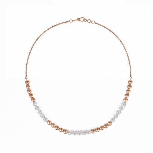 Load image 1 in gallery view. Beaded Pave Transition Necklace