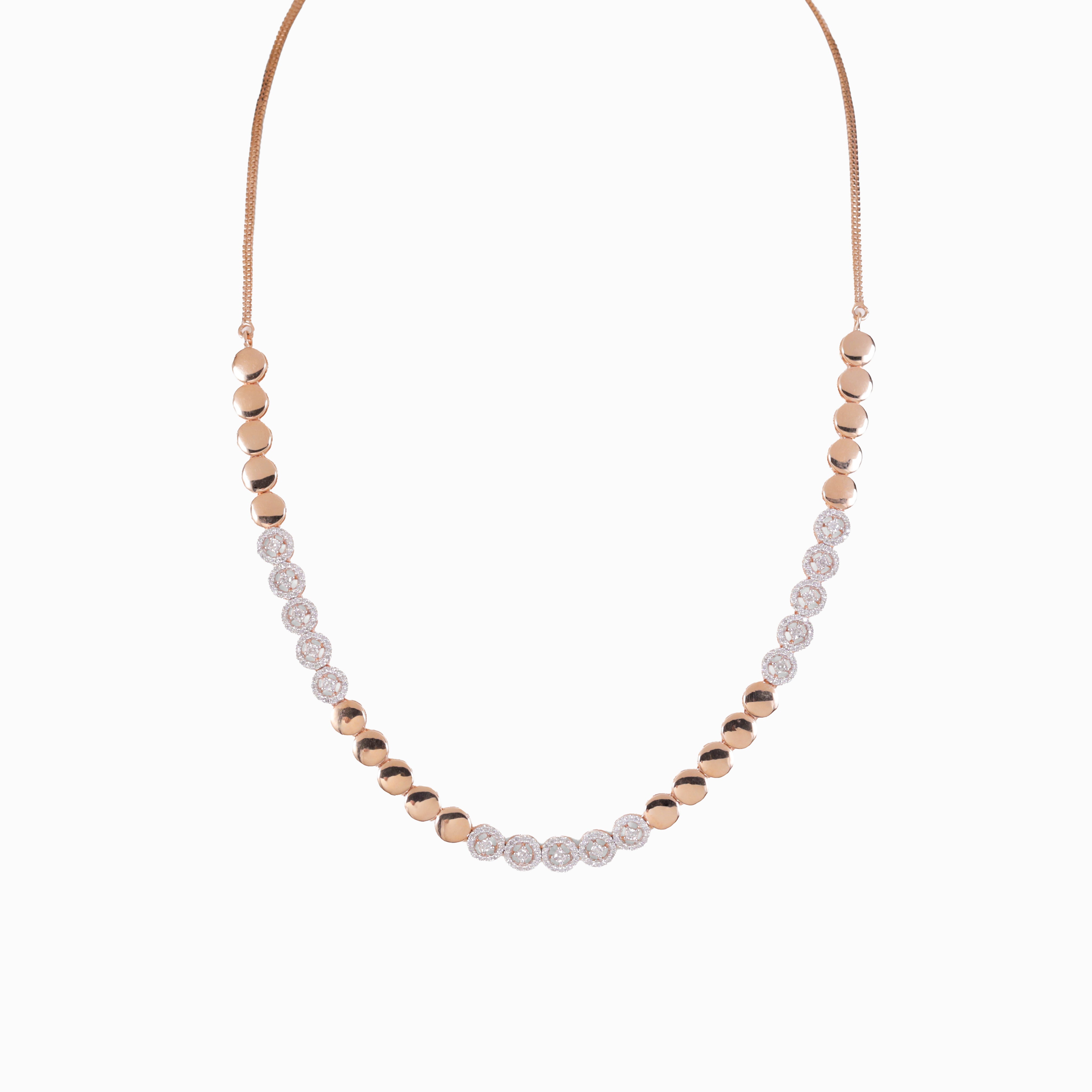Beaded Pave Transition Necklace