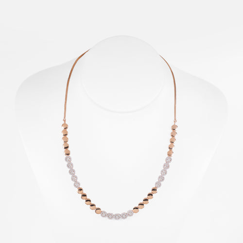 Load image 1 in gallery view. Beaded Pave Transition Necklace