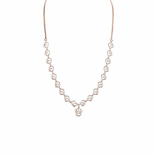 Load image 1 in gallery view. Graduated Rosette Diamond Necklace