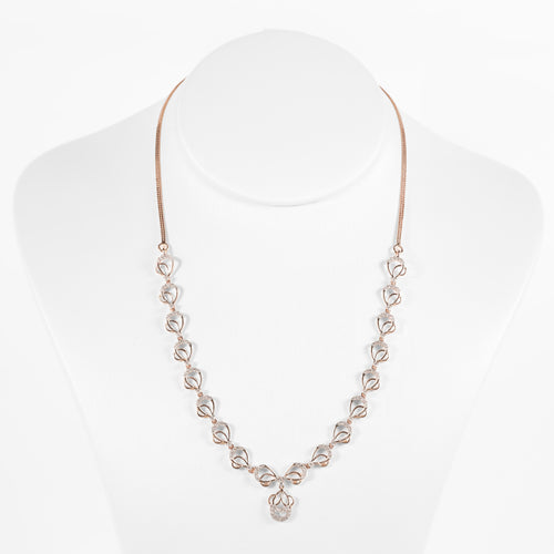 Load image 1 in gallery view. Graduated Rosette Diamond Necklace