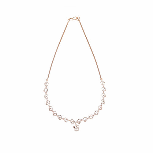Load image 1 in gallery view. Graduated Rosette Diamond Necklace