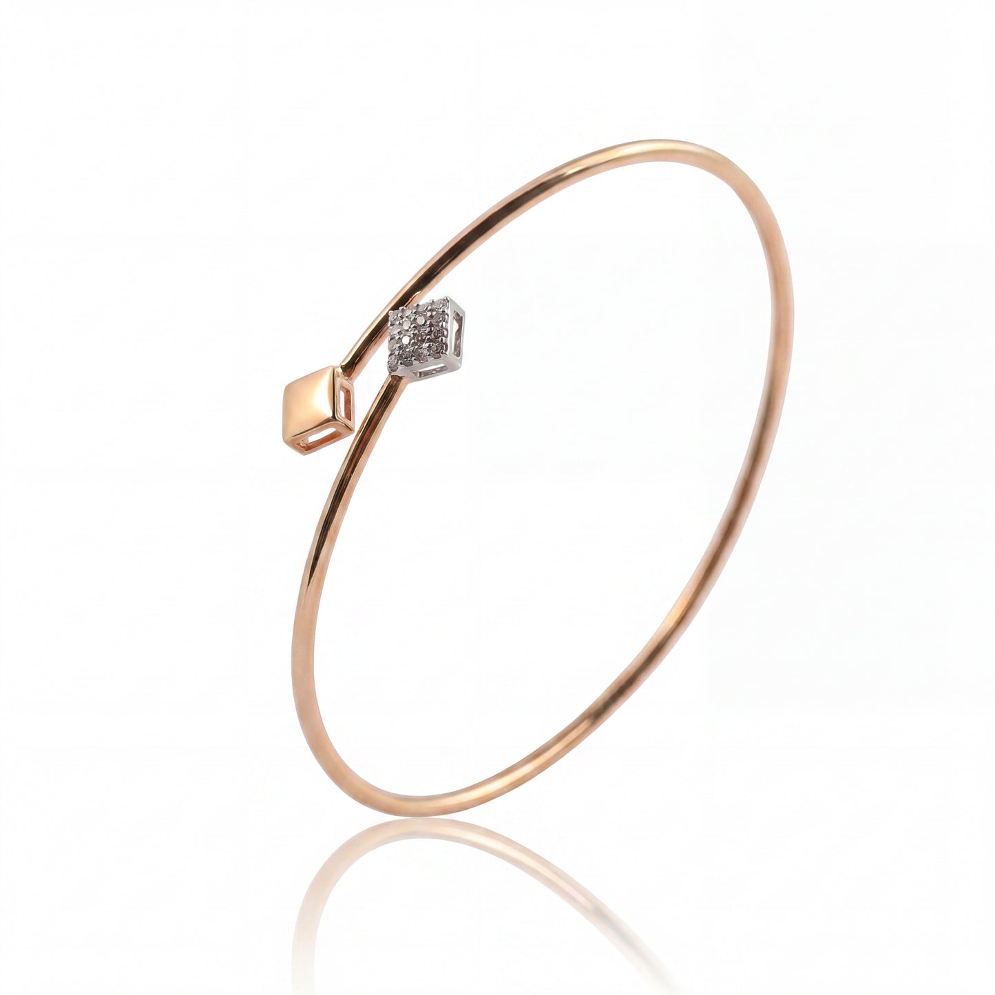 Cube Charm Diamond Bangle