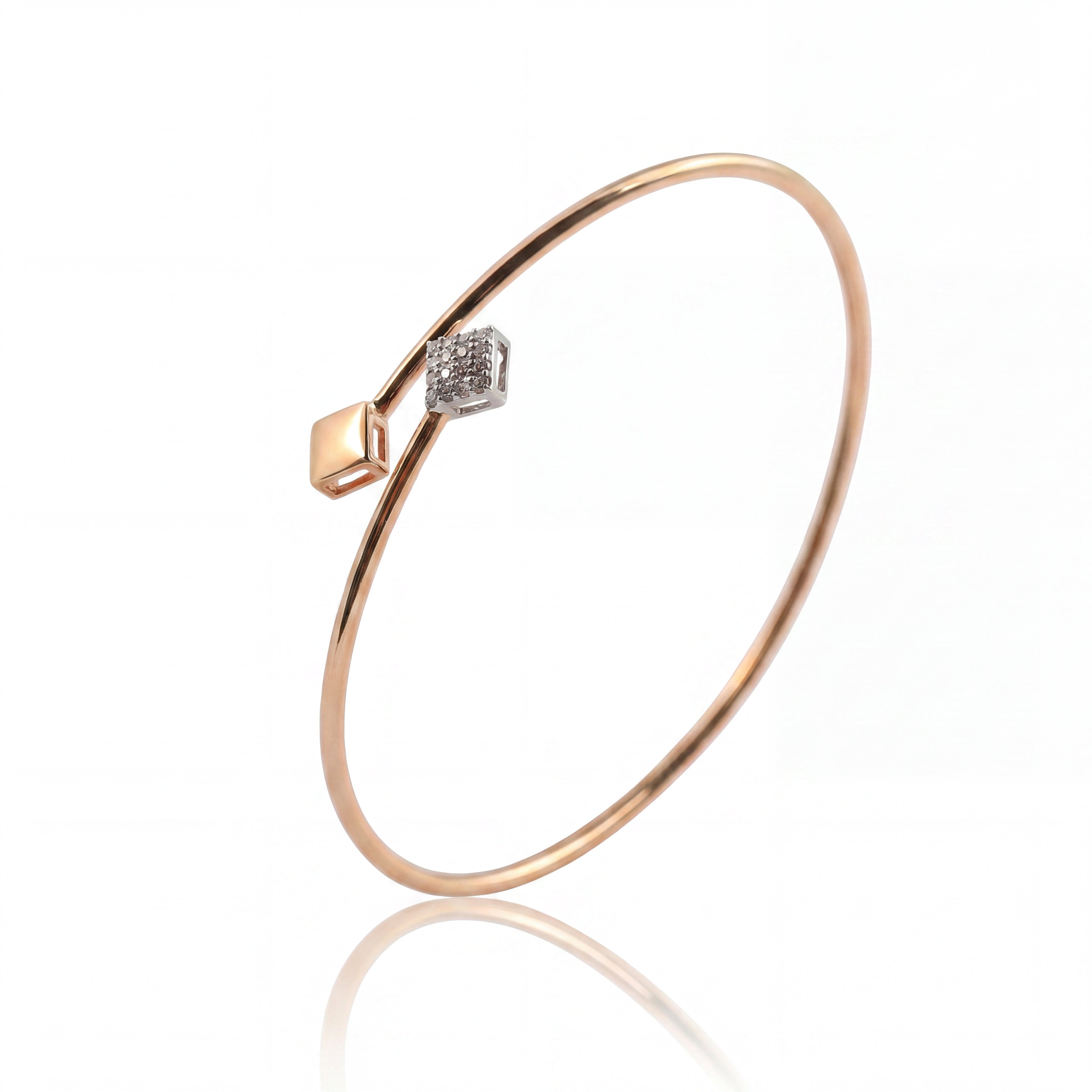 Cube Charm Diamond Bangle