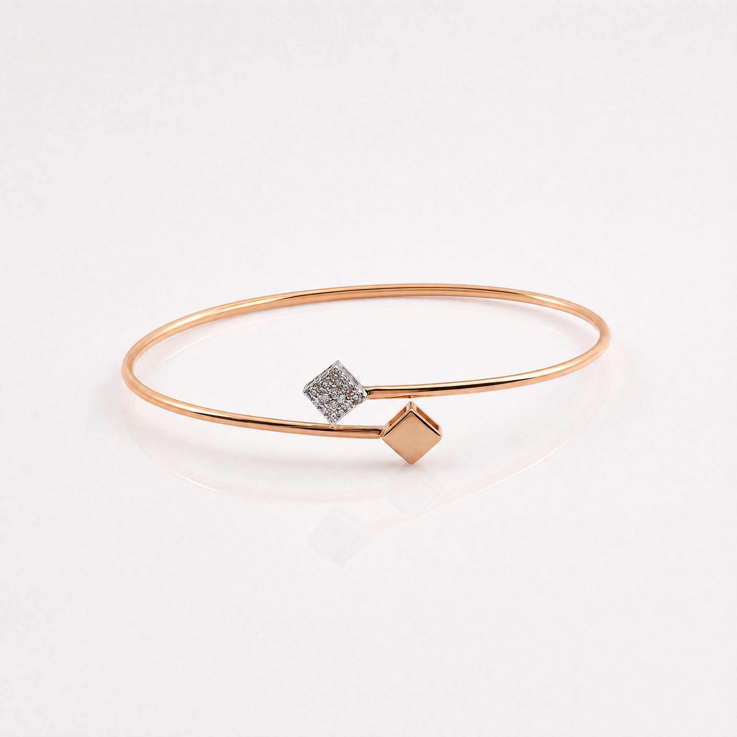 Cube Charm Diamond Bangle