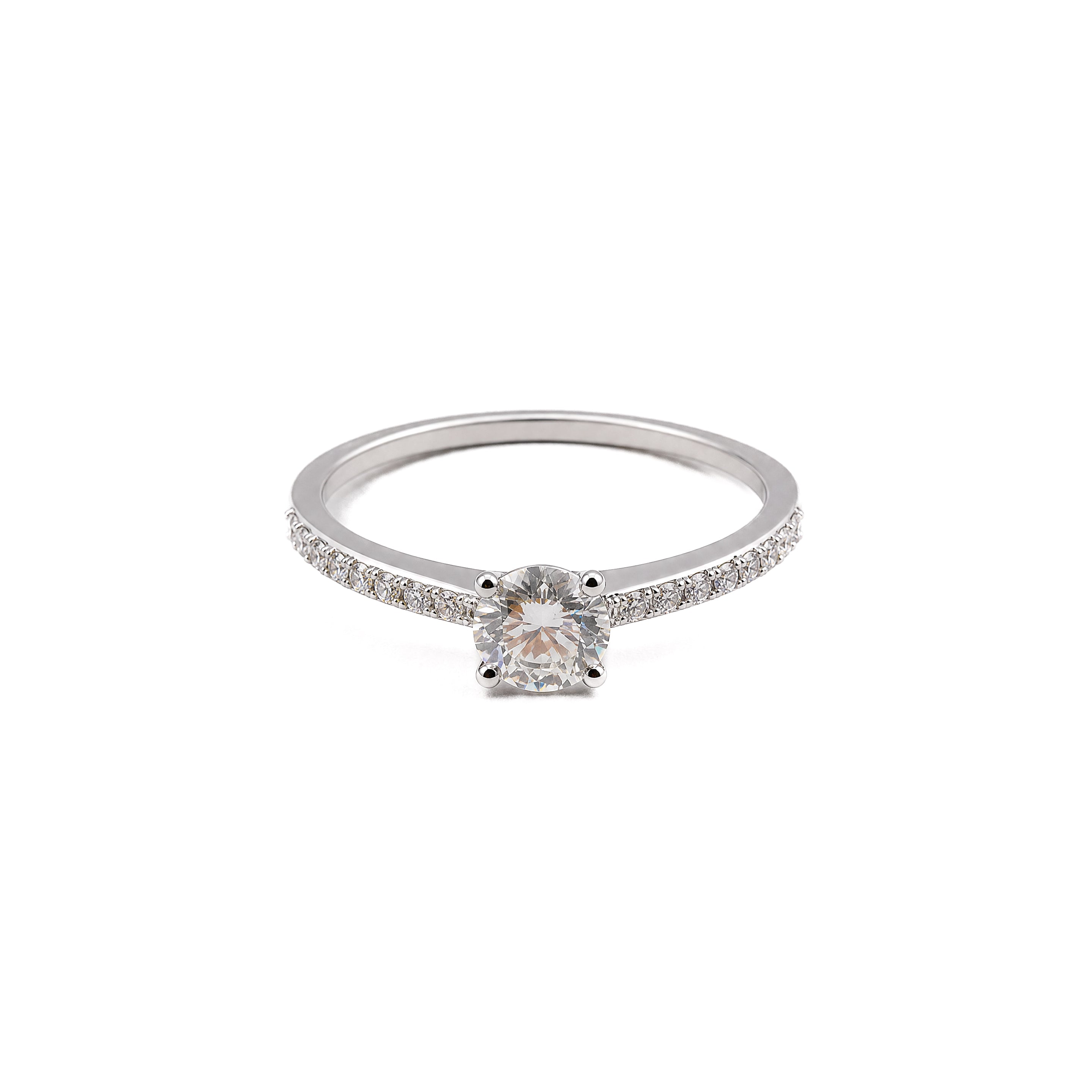 Enagament solitaire Natural Diamond Ring