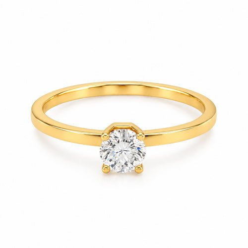 Load image 1 in gallery view. Round Diamond Solitaire Ring