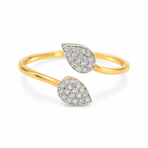 Load image 1 in gallery view. Double Teardrop Diamond Ring
