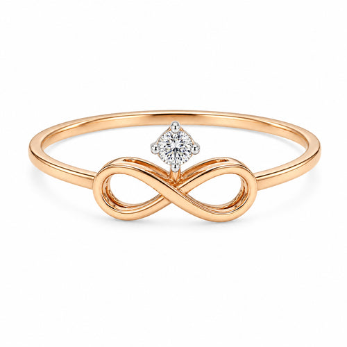 Load image 1 in gallery view. Diamond-Accented Infinity Ring