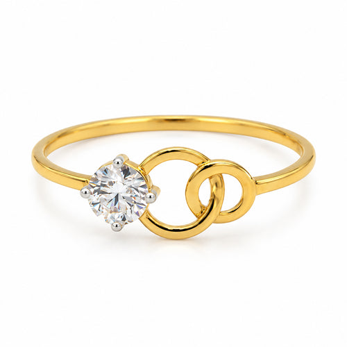 Load image 1 in gallery view. Diamond Interlocking Circle Ring