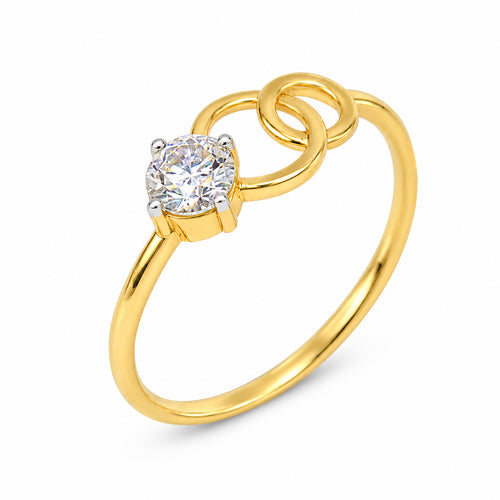 Load image 1 in gallery view. Diamond Interlocking Circle Ring