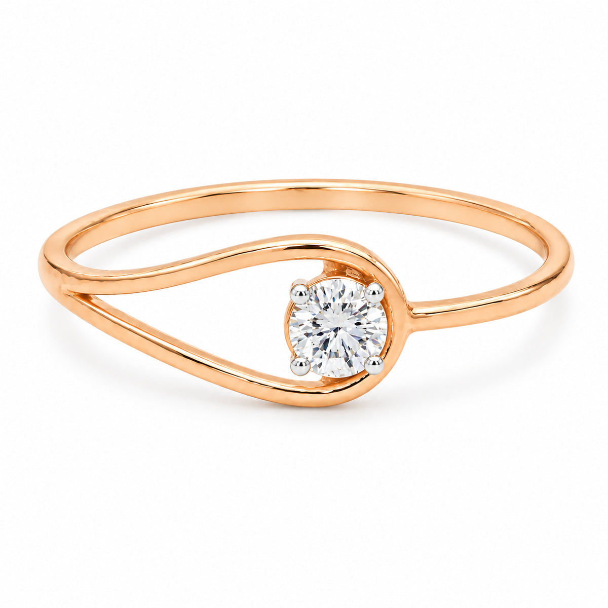 Diamond Open Swirl Ring