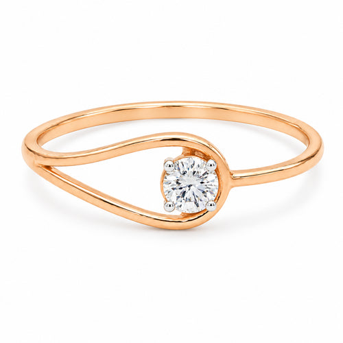 Load image 1 in gallery view. Diamond Open Swirl Ring