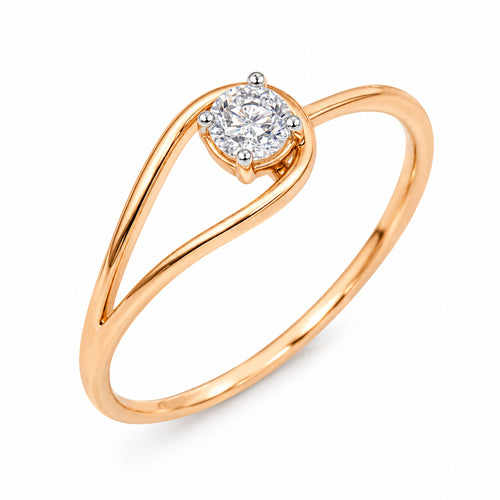 Load image 1 in gallery view. Diamond Open Swirl Ring