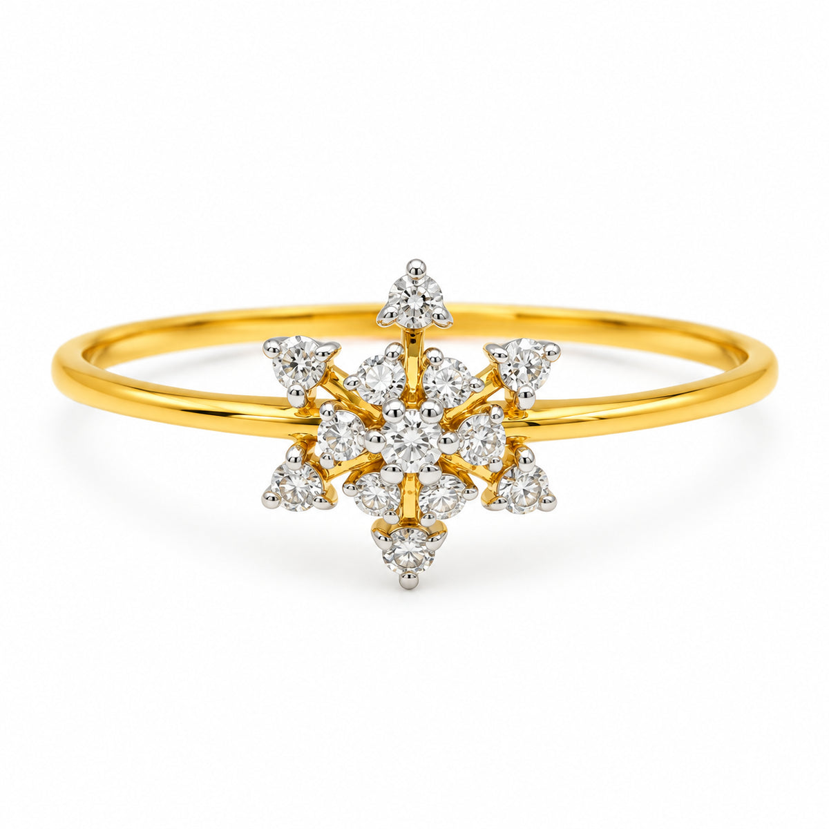 Diamond Compass Star Ring