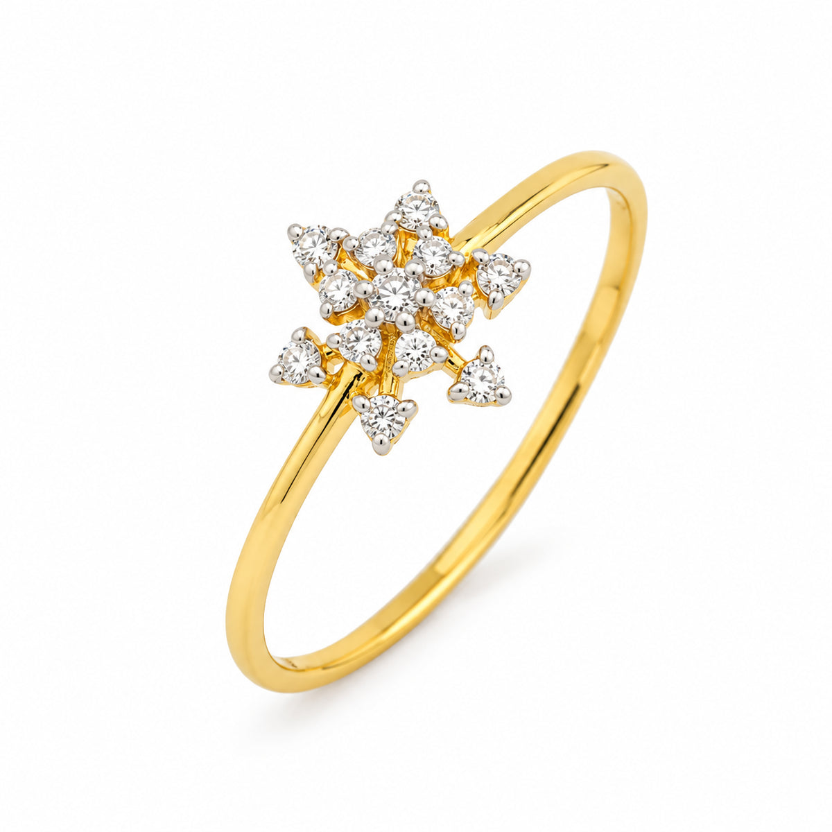 Diamond Compass Star Ring