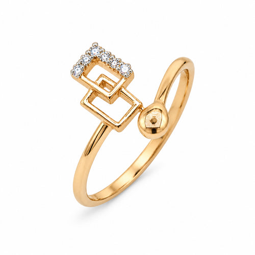 Load image 1 in gallery view. Geometric Link Open Ring