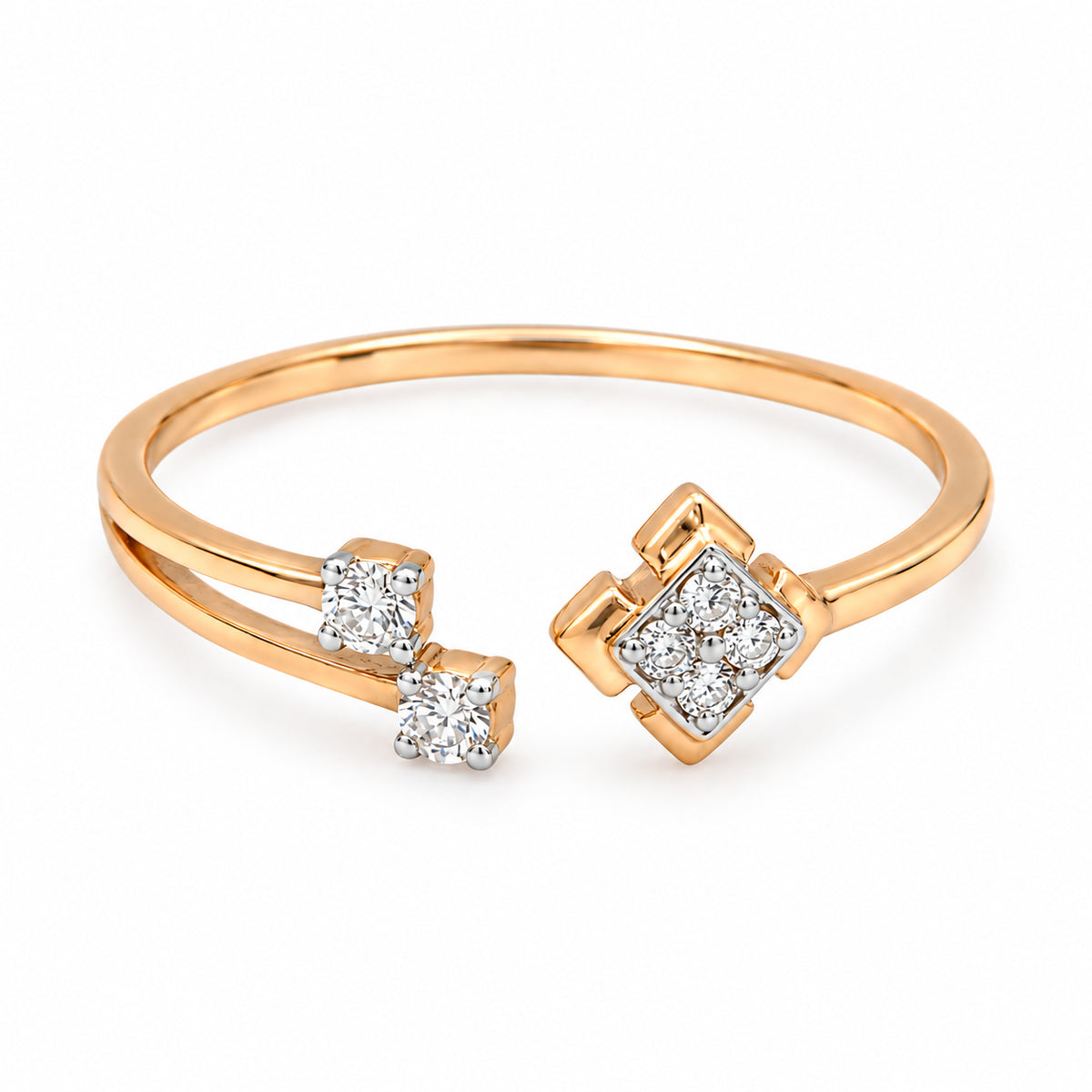 Asymmetric Diamond Square Ring