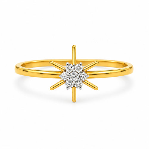 Load image 1 in gallery view. Diamond Starburst Ring