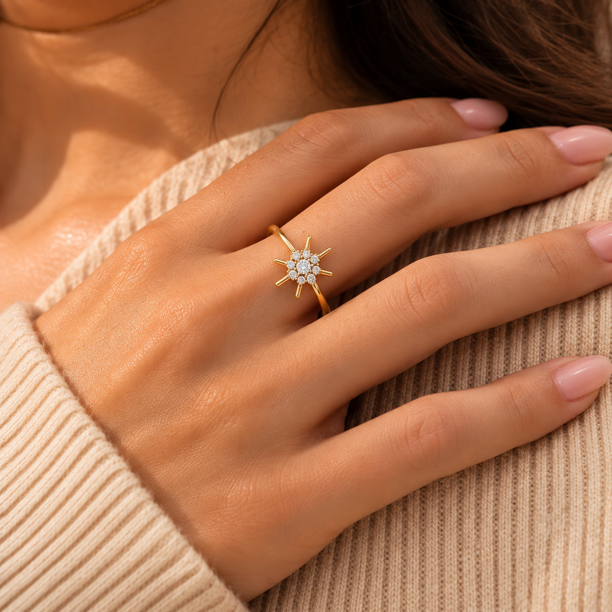 Diamond Starburst Ring