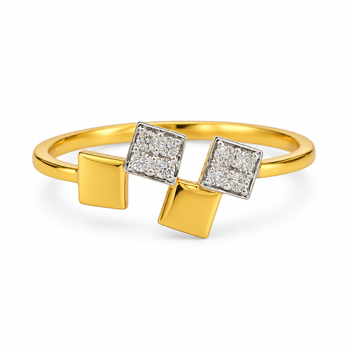 Alternating Square Diamond Ring