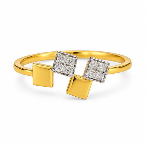 Load image 1 in gallery view. Alternating Square Diamond Ring