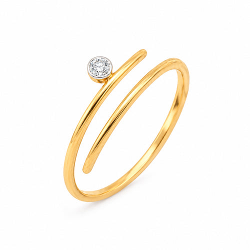 Load image 1 in gallery view. Diamond Spiral Open Ring