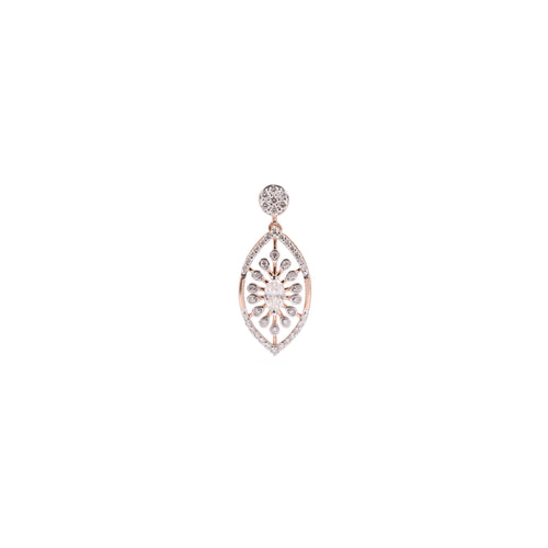 Load image 1 in gallery view. Teardrop Floral Diamond Earrings